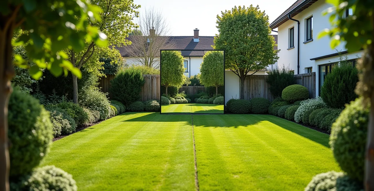 Comparaison entre vision initiale et réalité d'un aménagement de jardin